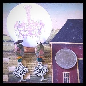 Unakite .925 Sterling Silver Custom Earrings